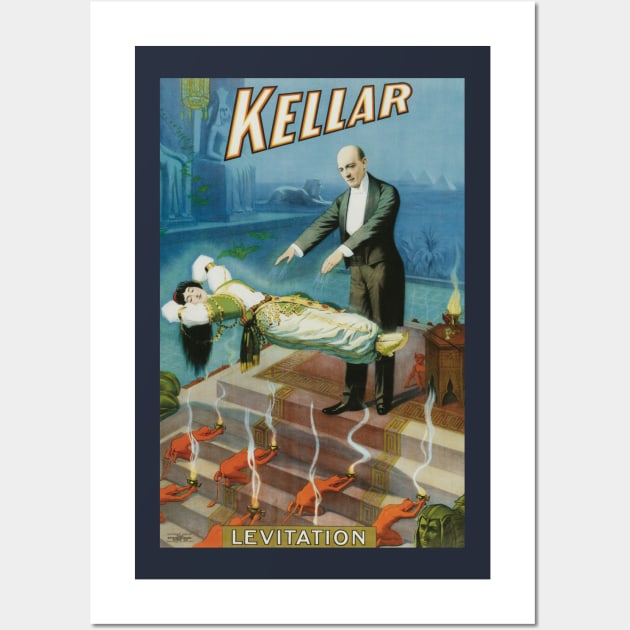 Vintage Magic Poster Art, Levitation by Kellar Wall Art by MasterpieceCafe